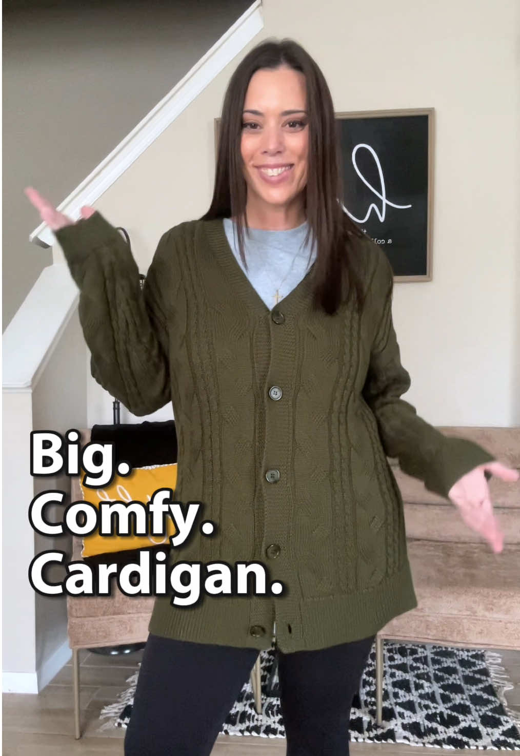 Fall is coming! 🍂 Nothing like an oversized comfy cardigan to set the autumn mood. This one is cable knit goodness. Available on the TikTok Shop and 🔗 in video!  #cardigan #fallfashion #autumn #comfyclothes #tiktokshop 