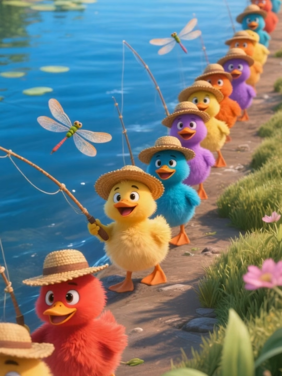 Đàn vịt con đáng yêu đi khám phá khắp nơi #kenhchotre #ducksoftiktok #tiktokkids #cuteanimals #cartoon 