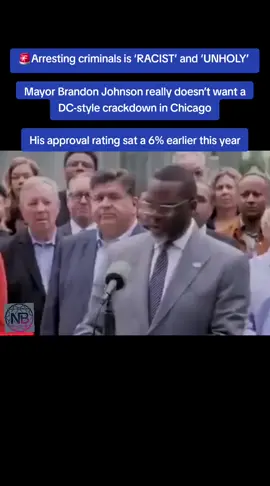 Arresting criminals is ‘RACIST’ and ‘UNHOLY’  Mayor Brandon Johnson really doesn’t want a DC-style crackdown in Chicago His approval rating sat a 6% earlier this year #netbrief #chicago #usnews #ustiktok #fyp 