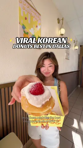✨ 𝙏𝙃𝙀 𝙑𝙄𝙍𝘼𝙇 𝙆𝙊𝙍𝙀𝘼𝙉 𝘿𝙊𝙉𝙐𝙏𝙎 𝙄𝙉 𝘿𝙁𝙒 ✨🍩🥛🧈 are these the best donuts in DFW and maybe even Texas ?! I certainly think so !!! 🤭 I waited approximately 30 mins in line at 8 AM right when they opened and it was 100000% worth it ✨🤍 Creamy Seoul is run by the sweetest husband wife duo and they handcraft almost 1,000 Korean cream brioche donuts a day only to sell them out within hours of opening !!! 😮 It’s located in Flower Mound, but you won’t miss it because of the long line of people waiting in the AM 🧍🏻🧍🏻‍♀️🧍🏻‍♂️  ✨it’s Korean cream brioche donuts and they taste just as dreamy as it looks, it’s like biting into a sugary cloud 😮‍💨 the strawberry one was probably my favorite 🍓☁️ the dough is chewy but not tooooo chewy and the cream is sweet but not tooooo sweet 🤌🏼✨ 🏷️: Creamy Seoul - DFW | Flower Mound   ______________________________ • • • #dfw #donuts #thebest #dallasblogger #wheretogo  