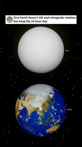 What if we give Earth Venus's tilt and retrograde rotation? #fyp #simulator #collision #universesandbox2 #solarsystem 