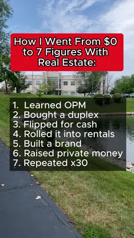 This is how I went from zero dollars to owning seven figures worth of real estate all using other people‘s money Real Estate is the path and having the right guidance can help you walk it much faster  Like this video if you want help 