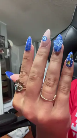 blue set💙💙💙 #beetlesgelpolish #3dnailart #gelxnails #beginnernailtech #nailart 