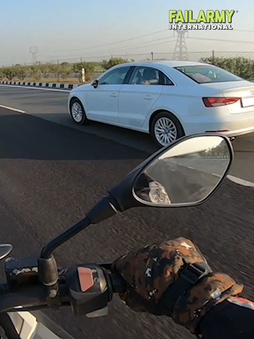 This is the worst way to make friends on the freeway 🏍️ #motorcycle #motorbike #crash #fail