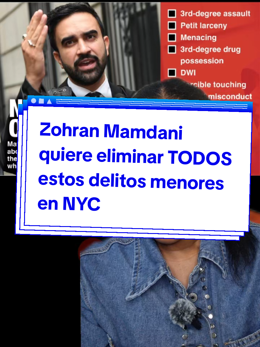 Zohran Mamdani quiere eliminar TODOS estos delitos menores en NYC 😳👉 ¿justicia social o pase VIP para delincuentes?  #NYC #ZohranMamdani #Noticias #Delitos  #foryou 