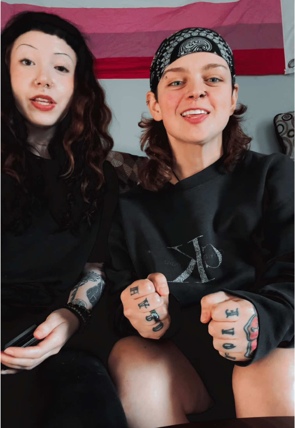Us when someone hits on one of us. #fypシ #fyp #lgbtq #androgynous #engaged 