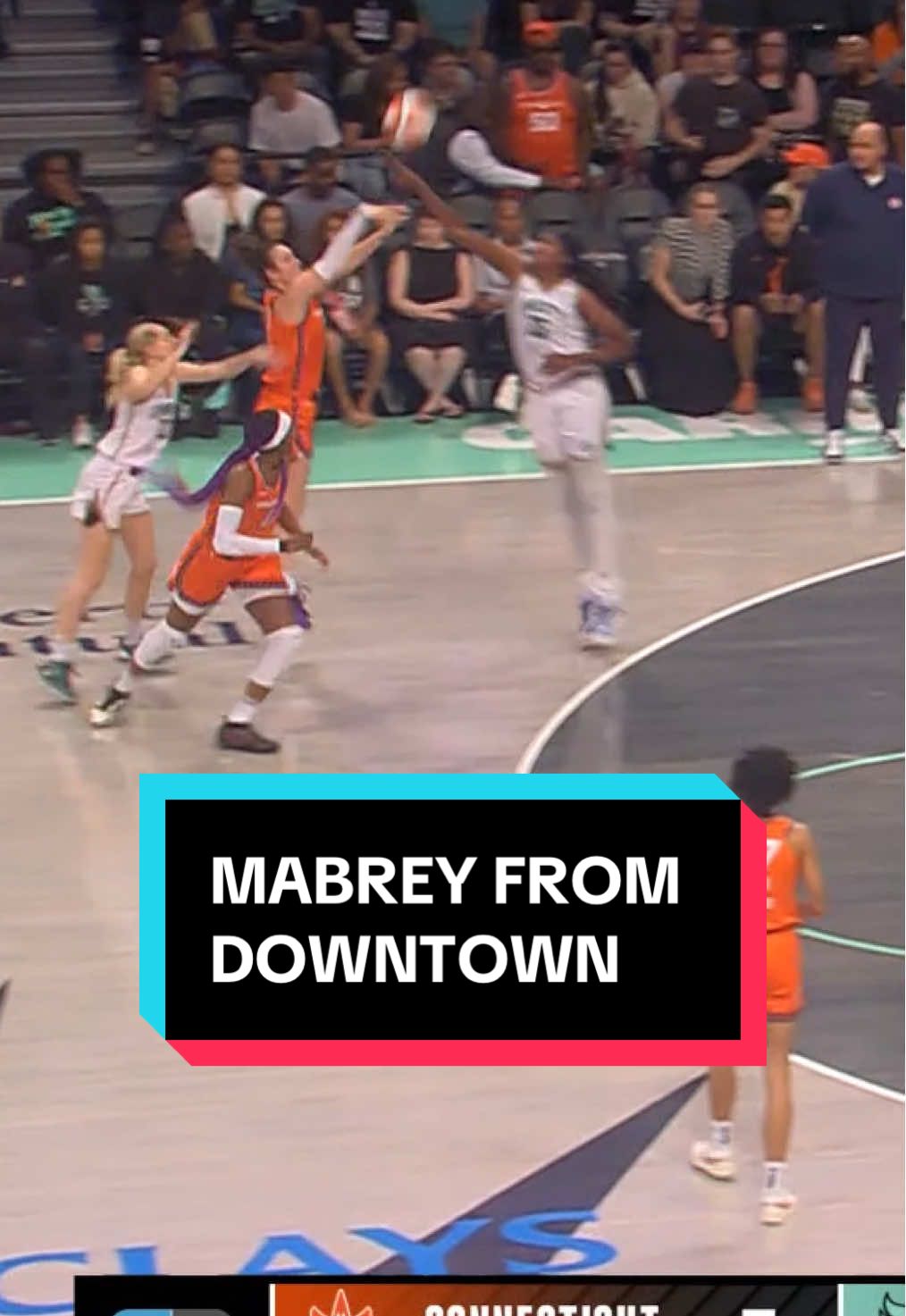 Marina Mabrey is so TUFF 😤 She drains this three from deep! #WNBA #connecticutsun