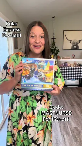 Polar Express Puzzle! I love having fun things on hand to do on days we are stuck inside. This is so cute! Use my Code: MASTNURSE for 15% off!!! #puzzle #polarexpress #christmas 