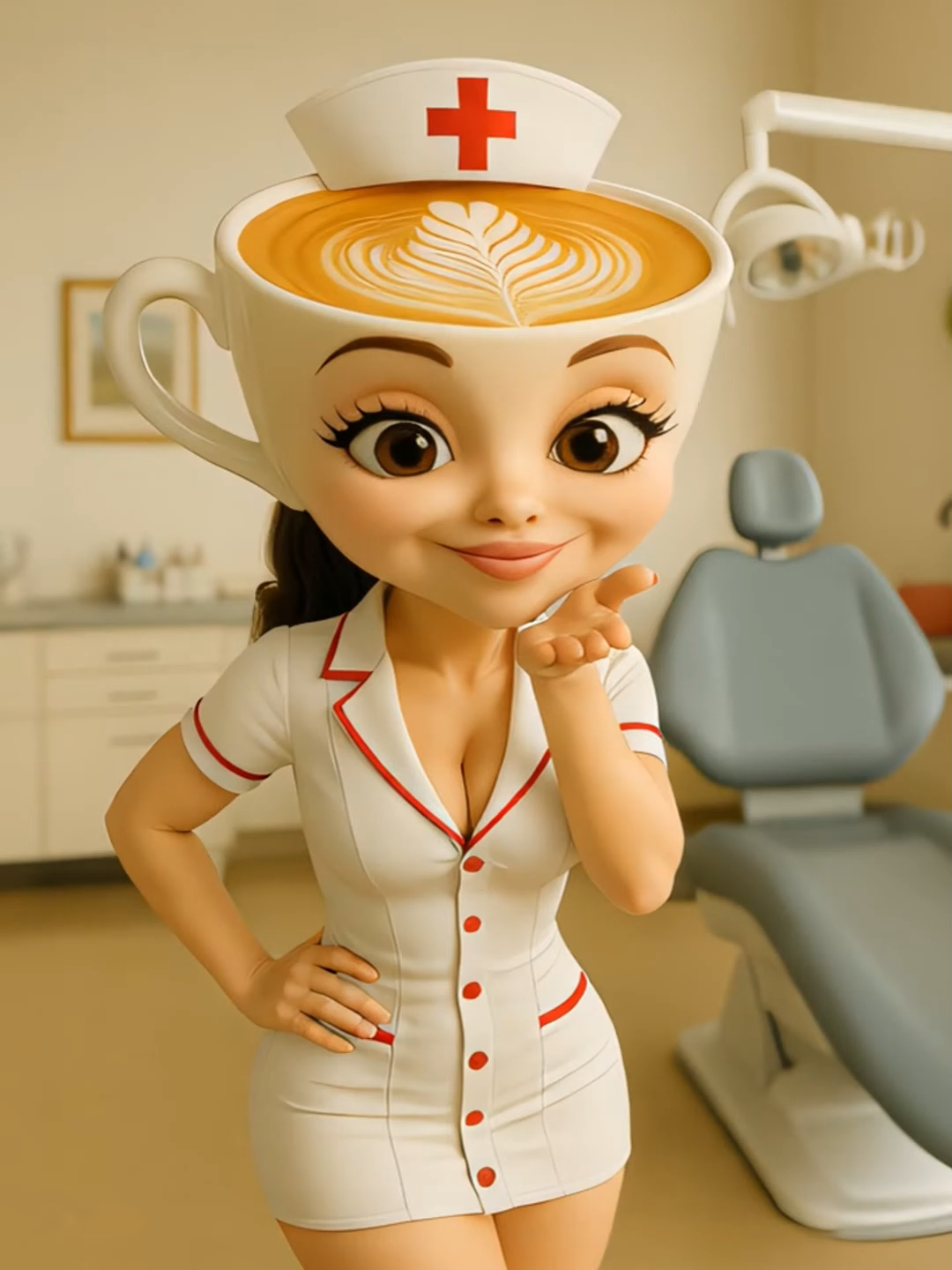 Sweet Nurse Ballerina Cappuccina is Not What She Seems! #ballerinacappuccina #brainrot #cartoon #animation