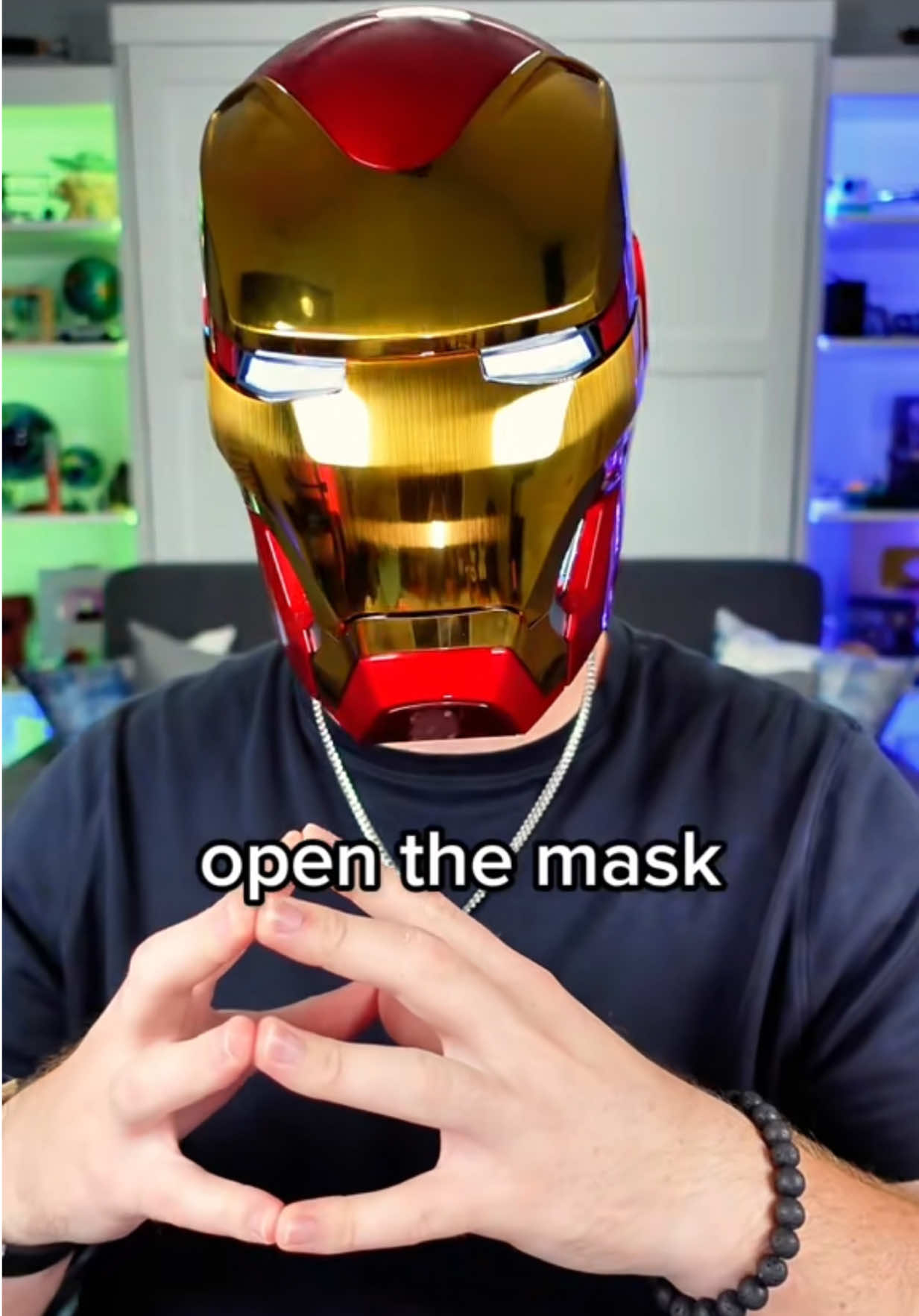 What mask next? 😳 #marvel #ironman #tech #gadget #spiderman 