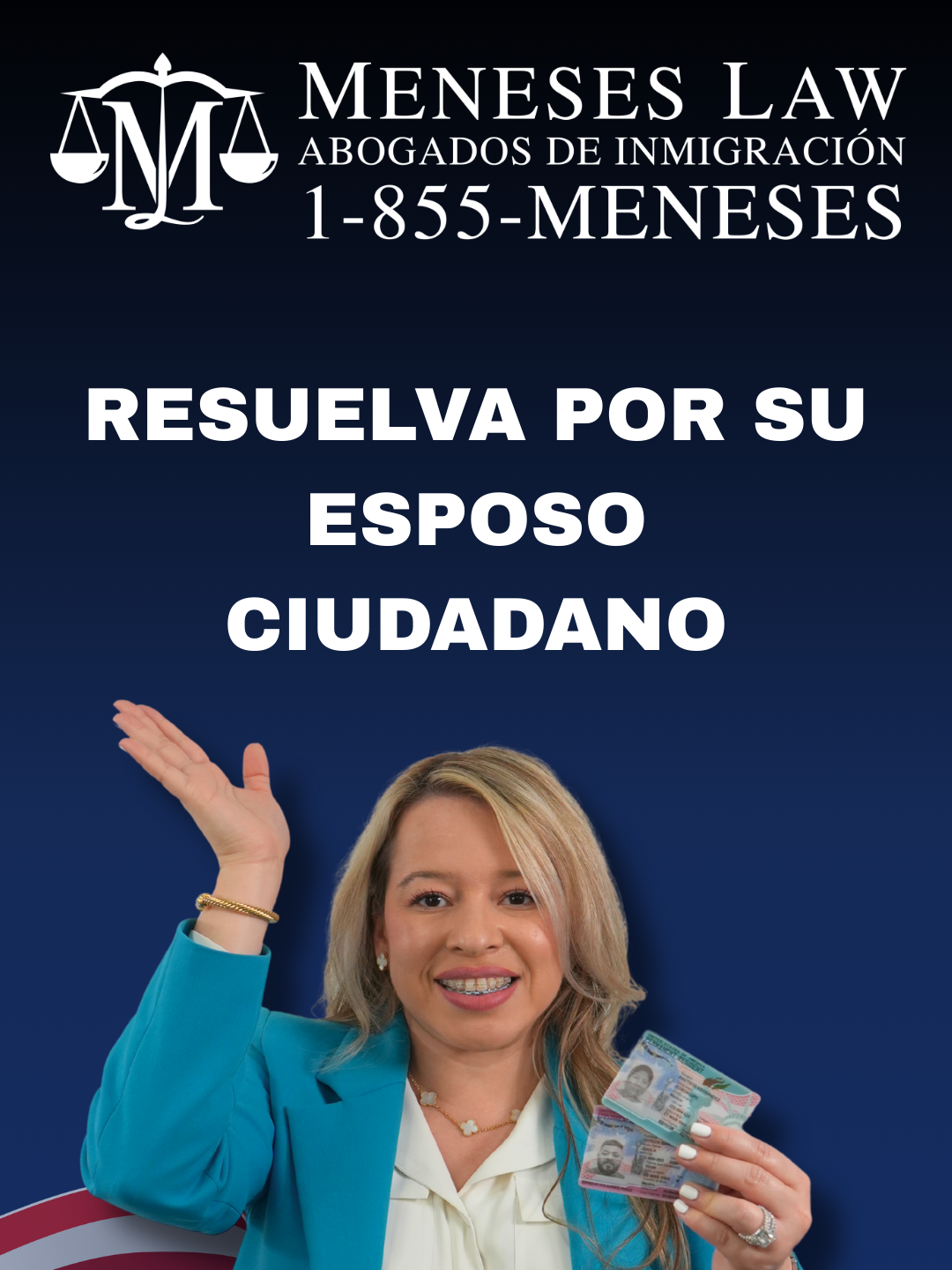 🇺🇸 Su esposo puede ser el puente hacia la residencia. Meneses Law está para acompañarle. 🤝 ✨🇺🇸Dedicados a Resultados!🇺🇸✨ 🗣Permiso de trabajo! 🗣Residencia! ✅¿Casado o divorciado de un ciudadano? ✅¿Tiene hijo ciudadano mayor de 21 años? ✅¿Sin antecedentes penales? ¡Llámenos! 📞1-855-MENESES ☎️1-855-636-3737 Estamos a sus órdenes todos los días de 7am a 10pm CT para agendar su consulta. Les recordamos que toda la información vista en el video es general y no constituye consejo legal. Cada caso requiere una consulta personalizada con el equipo de Meneses Law. Este video no implica representación legal. #abogadadeinmigracion #abogadameneses #meneseslaw #CambiandoVidas #abogada #inmigracion #permisodetrabajo #htx #houston #residencia