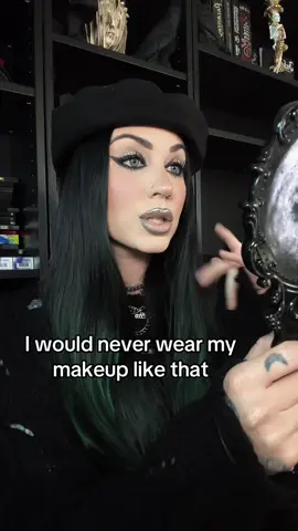 Also, it washes off 🙃🫧🖤 #noonecares#idontwatchtv#makeup#makeuphumor#altmakeup#altgirls#goth#emo#mua 