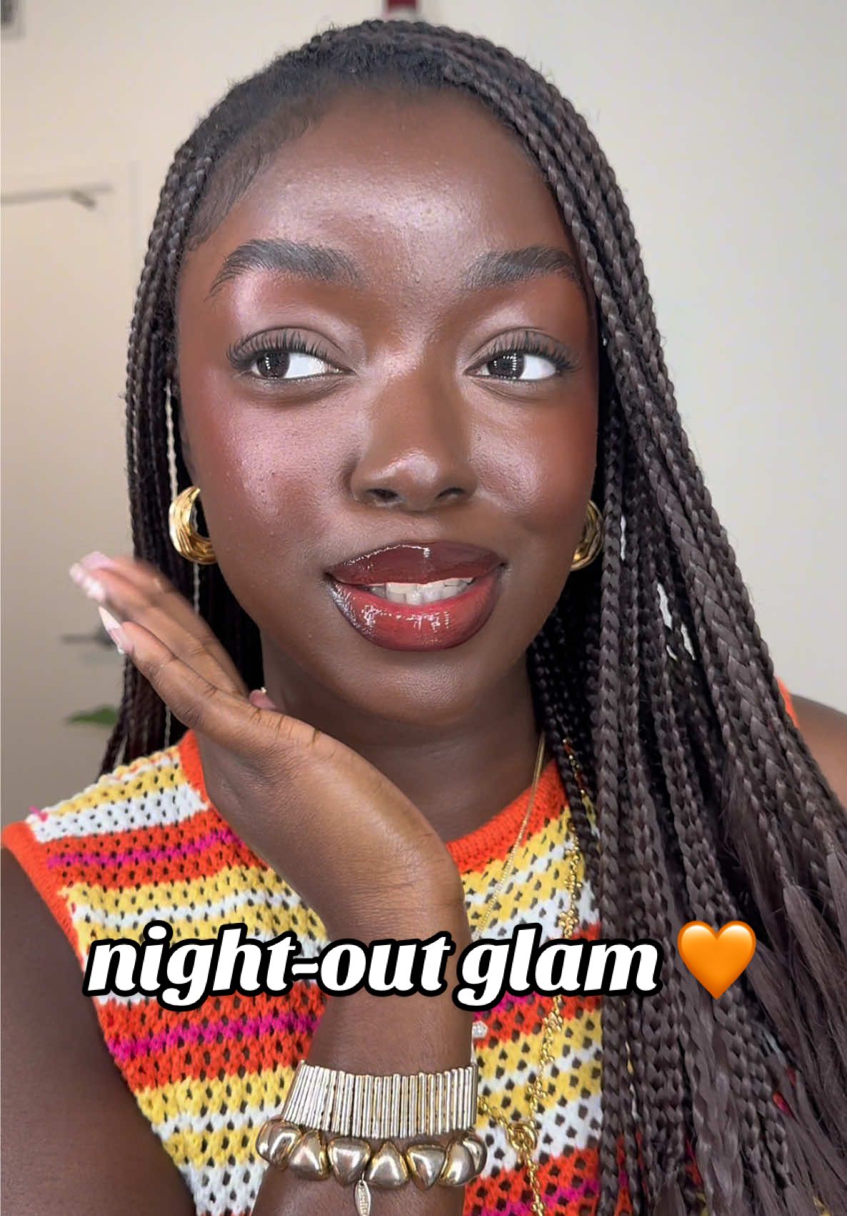 GRWM for a night-out 😋💕 — These products EAT ZOWN when it comes to long lasting, all night, makeup! @DanessaMyricksBeauty @milkmakeup @rhode skin @NARS Cosmetics @Huda Beauty @loréal paris usa  #blackgirlmakeup #easymakeup #grwmmakeup 