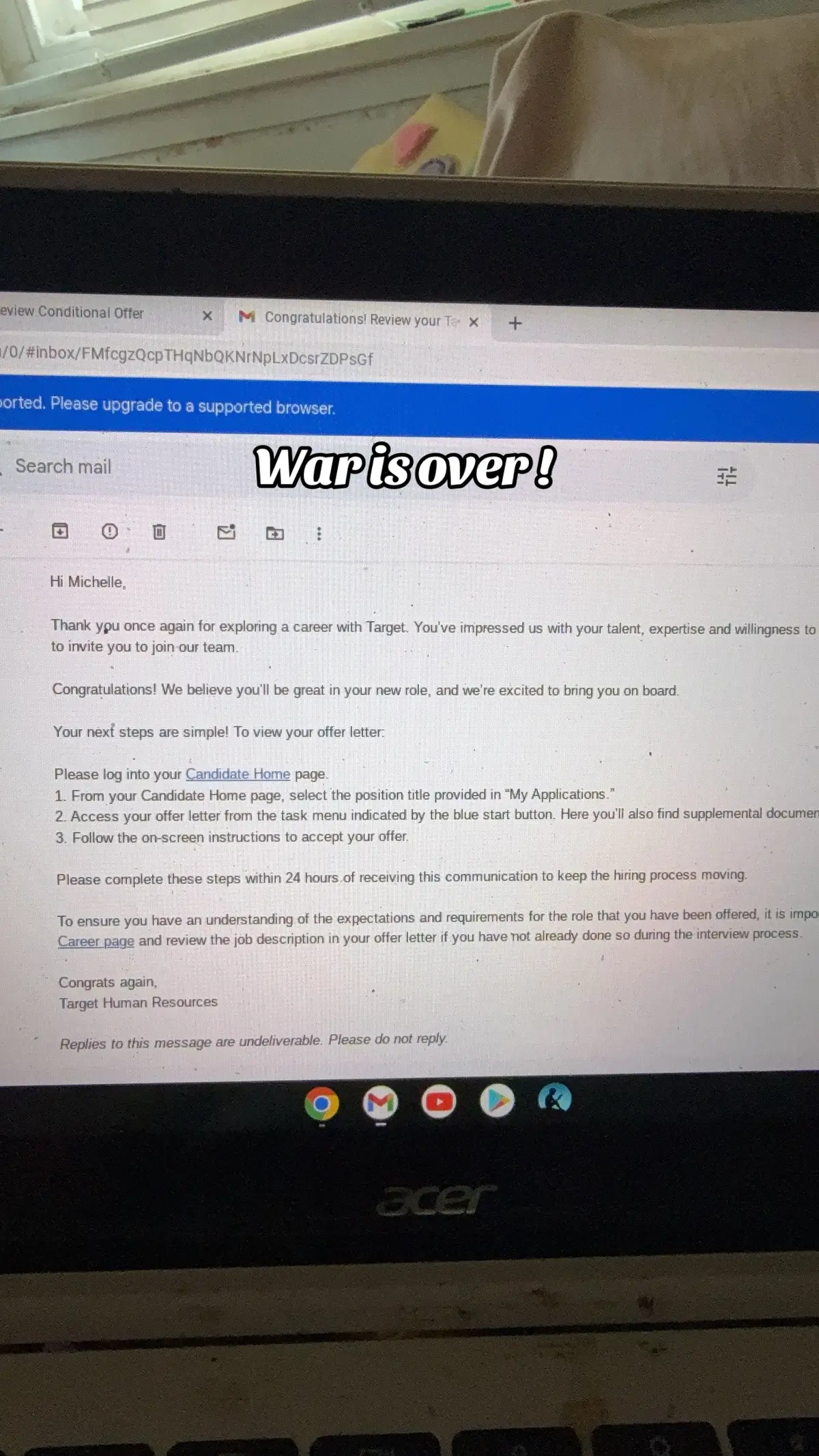 War is finally over with finding a second job! It is up from now on! #targetworker #jobsearch #targetjob #workingattarget #creatorsearchinsights 