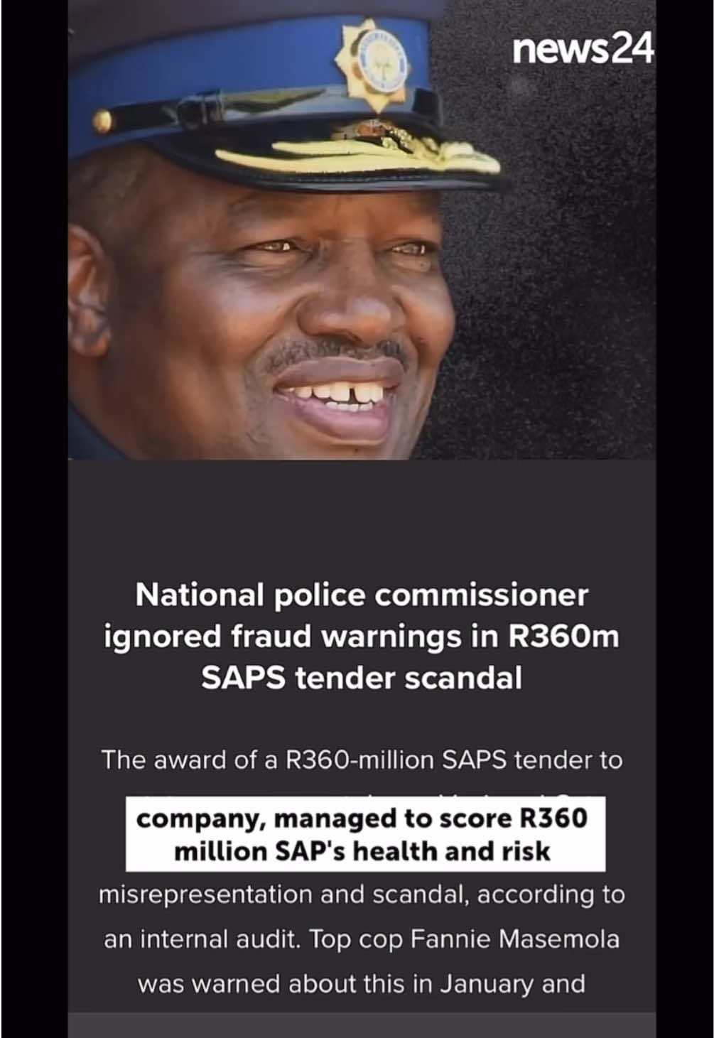 #bhekicele #saps #southafrica #politics #news24 
