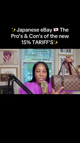 Japanese eBay🇯🇵 and the new trade agreement and 15% TARIFFS! The pros and cons!  #preloved #affordablefashion #japaneseebay #ebayfinds #luxury 