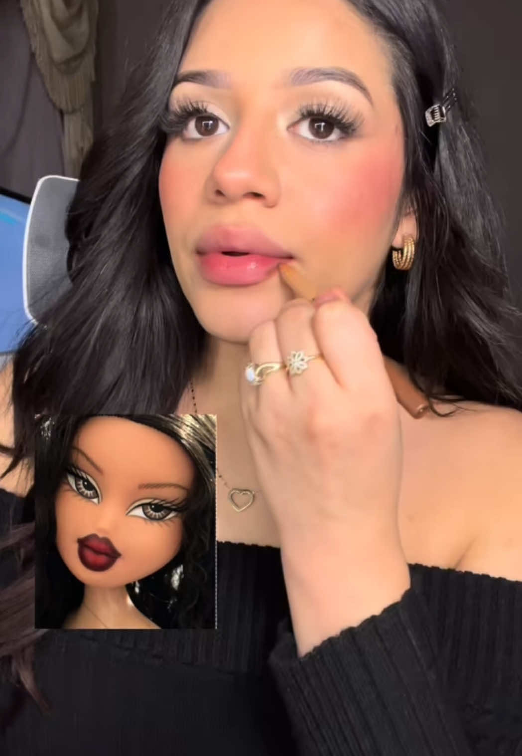 real life brats doll 🤭💕 @bratz should I make this a series ? @MakeUpForEverUSA @makeupbymario @Lancôme #bratz #bratzdoll #makeup #beauty #BeautyTok 