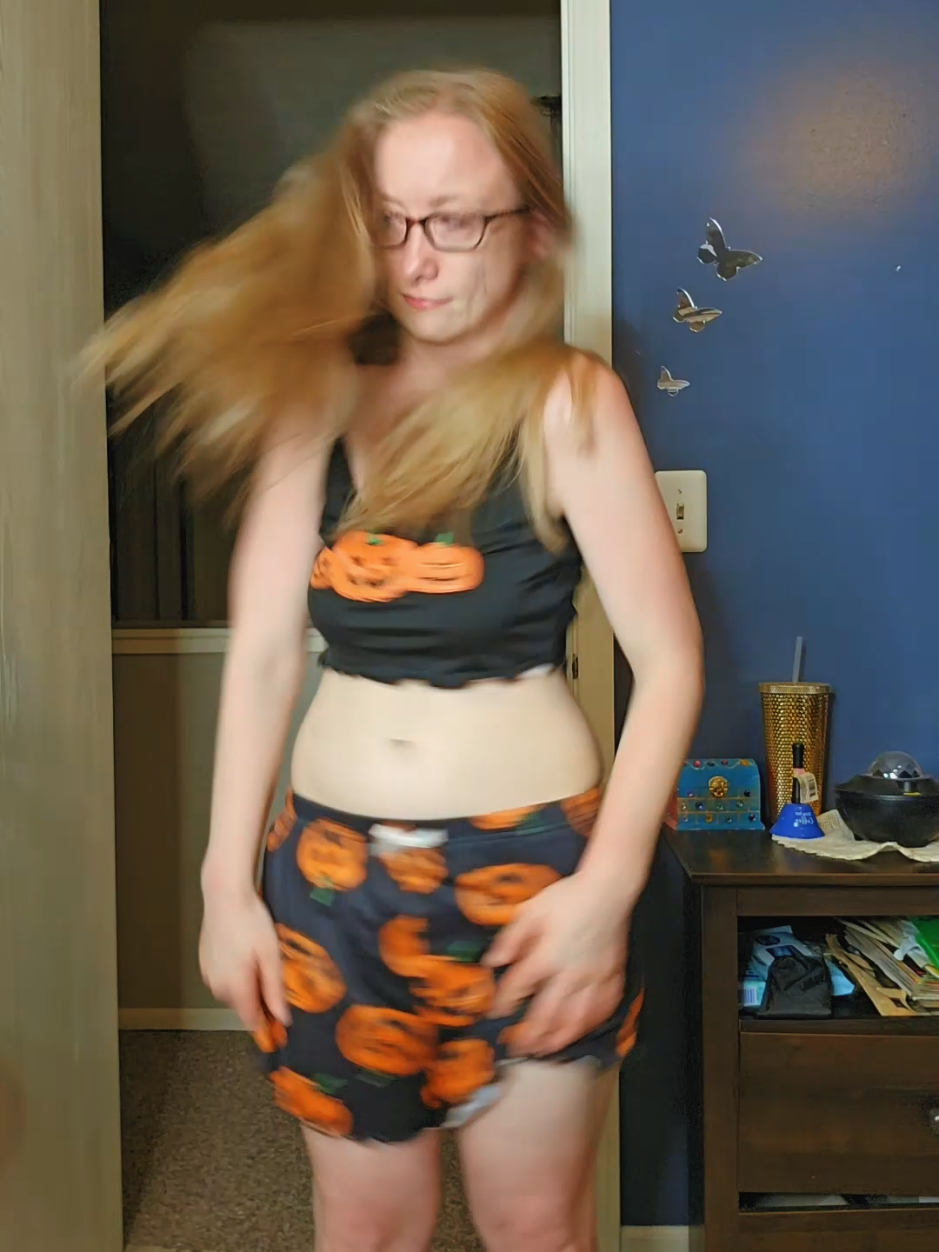 #POV Sorry We Are Late Because Finding The Perfect Women's Two Piece Halloween Pajamas Loungewear Set! IB: @Brooke Monk #transitions #viral #relateable #TikTokFashion 