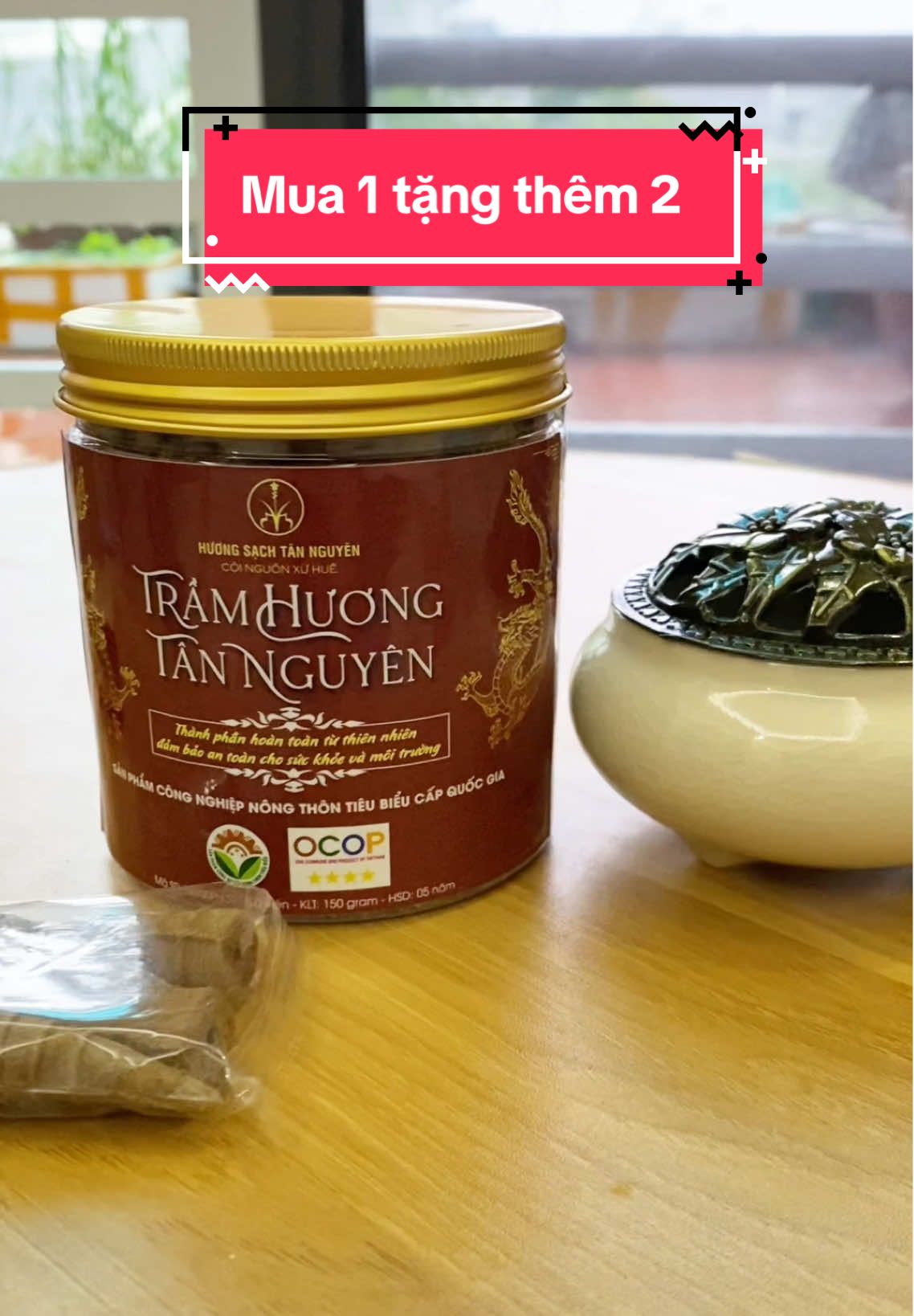 Trầm hương tân nguyên sản phẩm đạt chứng nhận ocop nha #tramhuong #tramhuongtunhien #tramhuongtannguyen #hangtichcuc 
