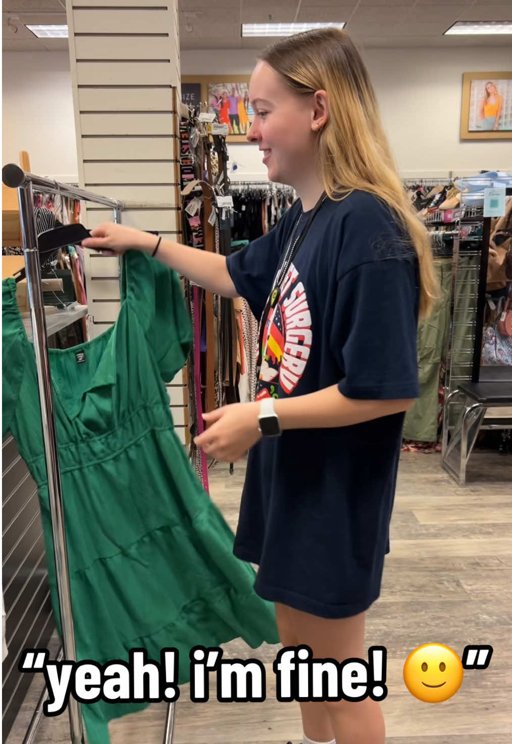 Don’t worry, we’re fine!! 😁 We’re not going crazy at all!! 😀🤧 Come shop with us!! 🤗 - #longhours #overtime #platosclosetnewnan #happyshopping🛍 #fyp 