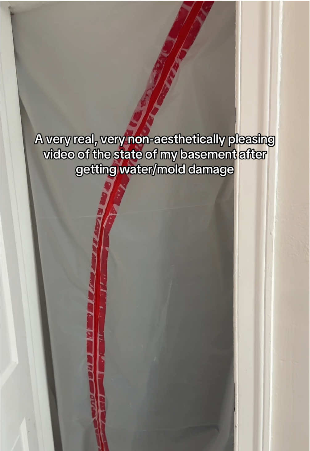0% covered by my home insurance!!! All out of pocket!! How lucky are we!! 😀 #homerenovation #mold #waterdamage #homeowner #basementrenovation 