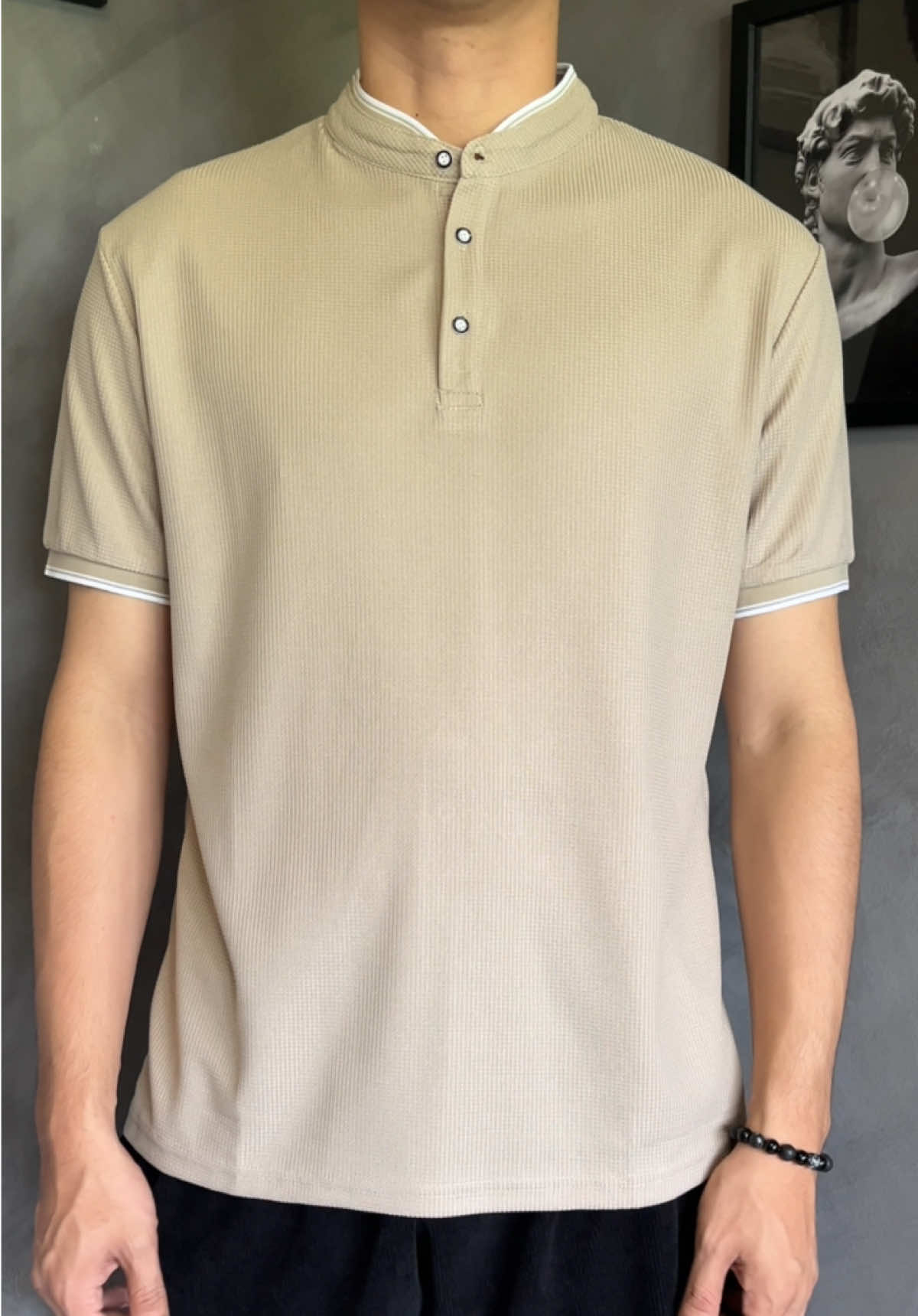 Chinese collar polo shirt! #kinwoo #chinesecollar #chinesecollarpolo #poloshirt #poloshirtformen 