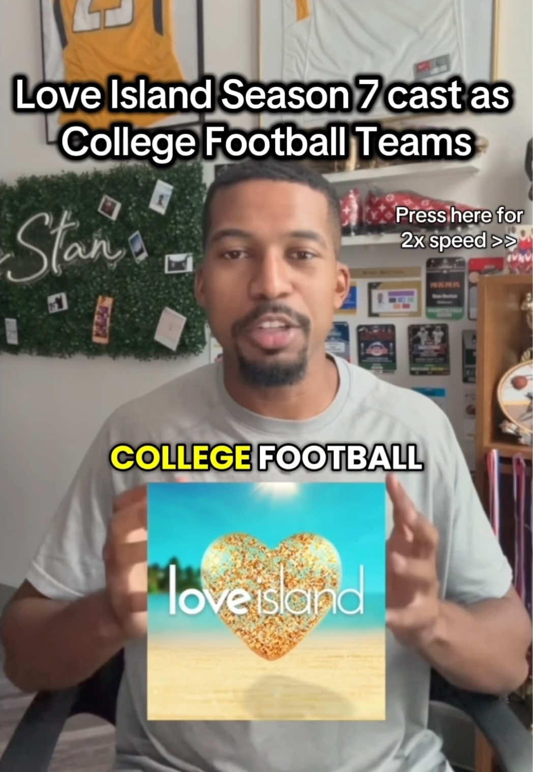 In honor of the love Island season 7 reunion Let’s take a look at this college football comparison.  Who’s your favorite team in college football? Who was your favorite cast member in love Island USA?  The college football season starts. It’s full slate this week so no better time for this  Check out the full list below. * Ace = Alabama * Taylor = Ohio State * Nic = Texas * Jeremiah = Penn State * Austin = Nebraska * Huda = Texas A&M * Chelley = LSU * Olandria = Oregon * Belle-A = Miami (FL) * Yulissa = SMU * Cierra = Michigan * Charlie = Washington * Amaya = Georgia * Hannah = Florida * Iris = Iowa State * Pepe = Notre Dame * Jalen = Boise State * Andreina = Colorado * TJ = Iowa * Bryan = Clemson * Chris = USC * Clarke = Oklahoma * Elan = Purdue * Zak = Florida State * Gracyn = TCU * Jaden = Missouri * Coco = Ole Miss * JD = Mississippi State * Vanna = Rutgers * Zac = Memphis