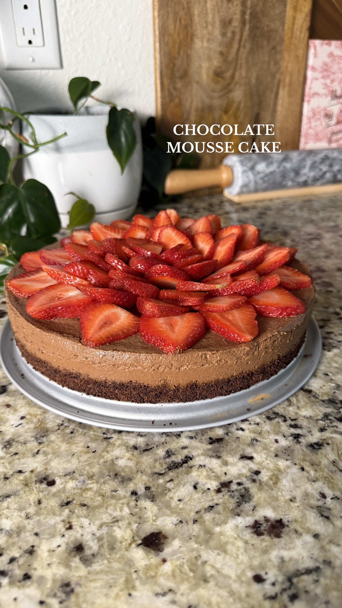 The BEST dessert you can have on your period  (or just in general) 🫶🏼🍫🍰 ceremonial cacao mousse cake that is actually so easy to make!!  Ceremonial cacao cake Ingredients: Chocolate mousse: 1 head of cauliflower  200g ceremonial cacao 3/4 c honey (increase to 1 cup of you like things a bit sweeter) or 16 dates (deseeded and soaked in boiling water for 10 minutes)  1/4 c coconut cream 1tbsp vanilla paste 1/2 tsp cinnamon 1/2 tsp turmeric 1/4 tsp cardamom (optional) 5 cracks black pepper Dash of salt Chocolate Graham cracker crust: 190 gluten free graham crackers (can use regular) 45g coconut oil melted  22 g cacao powder 1tbsp maple syrup 3 tbsp light brown coconut sugar Directions: 1. Preheat oven to 350 degrees. De- stem your cauliflower and chop into 1.5 inch pieces. Add to a large pot with enough water for the cauliflower to swim in. Bring to a boil over high heat, then reduce to medium heat and let cook covered for 25-30 minutes or until the cauliflower is very very soft.  2. While the cauliflower is cooking make the graham cracker crust. Add the graham crackers to a food processor and mix until there are no chunks larger than a pebble. Add rest of crust ingredients (melted coconut oil, cacao powder, coconut oil, maple syrup and brown coconut sugar) and mix until it is fully incorporated. Should be a damp sand like texture that sticks when pressed together between your fingers.  3. Spread along the bottom of a parchment paper covered 9x9 springform pan. Evenly press and compact to the bottom with a jar and put it in the oven to bake for 12-15 minutes.  4. Once the cauliflower is done drain in a colander. Add cauliflower, ceremonial cacao, honey, vanilla, and all seasonings to your food processor and blend until completely creamy and silky.  5. Pour over your cooled graham cracker crust. Put in fridge to chill and set for at least 4-6 hrs, but overnight is best.  6. Once chilled top with fruit or whip cream and enjoy! Keep stored chilling in the fridge!   #dessert #femalehealth #glutenfree #hormones #chocolatemousse 