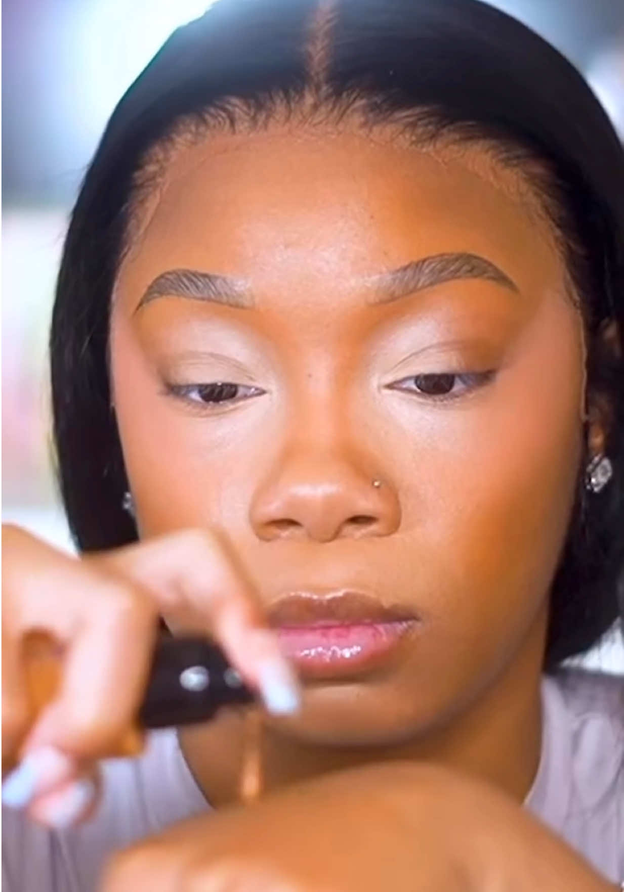 Another glam with Timeless Beauty 💜 Foundation shade used: Warm Mahogany. Click the link in my bio to check out the site 💻  #wocmakeup #timelessbeauty #skinperfectfoundation #makeupforblackwomen #newmakeuprelease 
