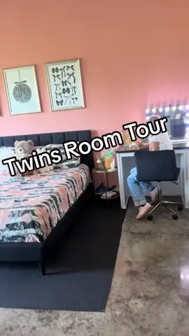 Twins Room Tour 🖤🤍🩷 #room #RoomTour #twins #girls 