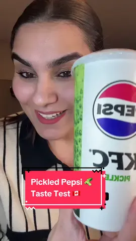 KFC Canada released a whole Pickle menu today, including Pickled Pepsi! Did y’all try it? @Pepsi Canada @Pepsi @KFC Canada 🥒🥒🥒 #pickledpepsi #kfccanada #pickle #pepsi