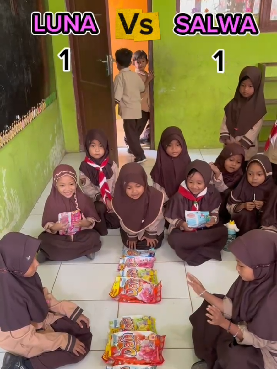 Luna vs Salwa, siapakah pemenangnya??? #random #bocil #challenge 