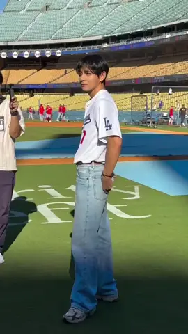 TAEHYUNG IS AT DODGER STADIUM!!!  Photo with Shohei Ohtani of LA Dodgers! 🧢⚾️ V AT DODGERS STADIUM   TAEHYUNG AT DODGERS STADIUM   PROUD OF YOU TAEHYUNG   #TaehyungxDodgers  #VxDodgers