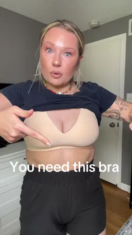 This bra is so comfy and has the best wireless push up!!! Seemless with shirts also! #bra #bras #brareview #pushupbra 