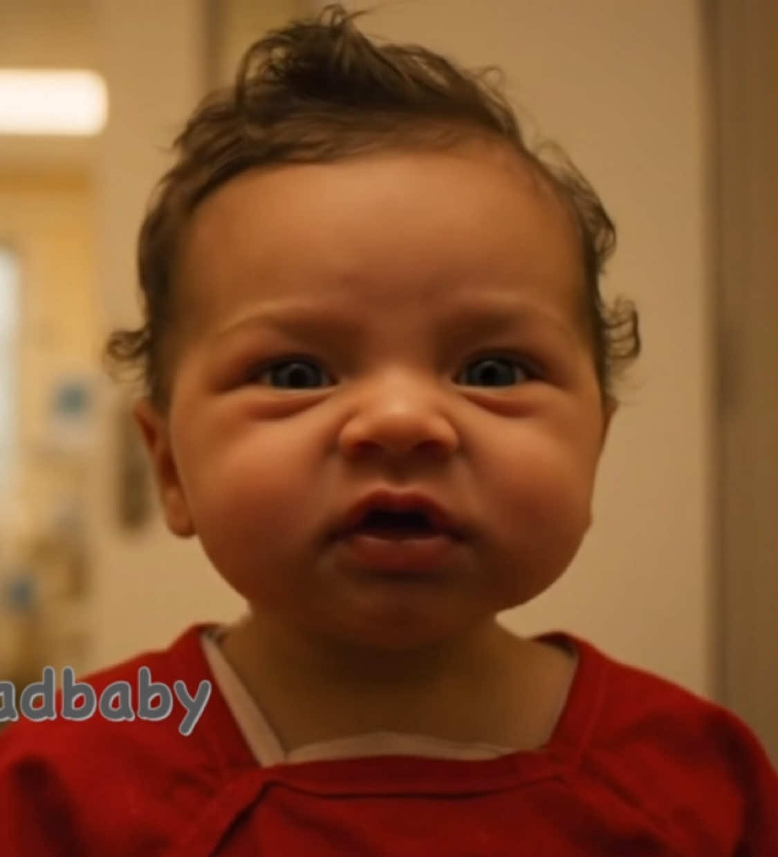 Mad Baby #fyp #newborn #viral #talking #babygirl 