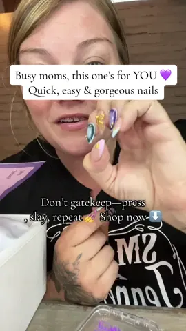 “Because who has 3 hours for the salon? These press-ons are quick, affordable & gorgeous. Thank me later 😉💅” #PressOnNails #SalonQualityAtHome #NailTok #NailPhoria #DIYNails @Nailphoria 