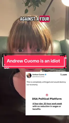 Andrew Cuomo is the most boomer boomer to ever boomer. #fourdayworkweek #nycpolitics #zohranmamdani 