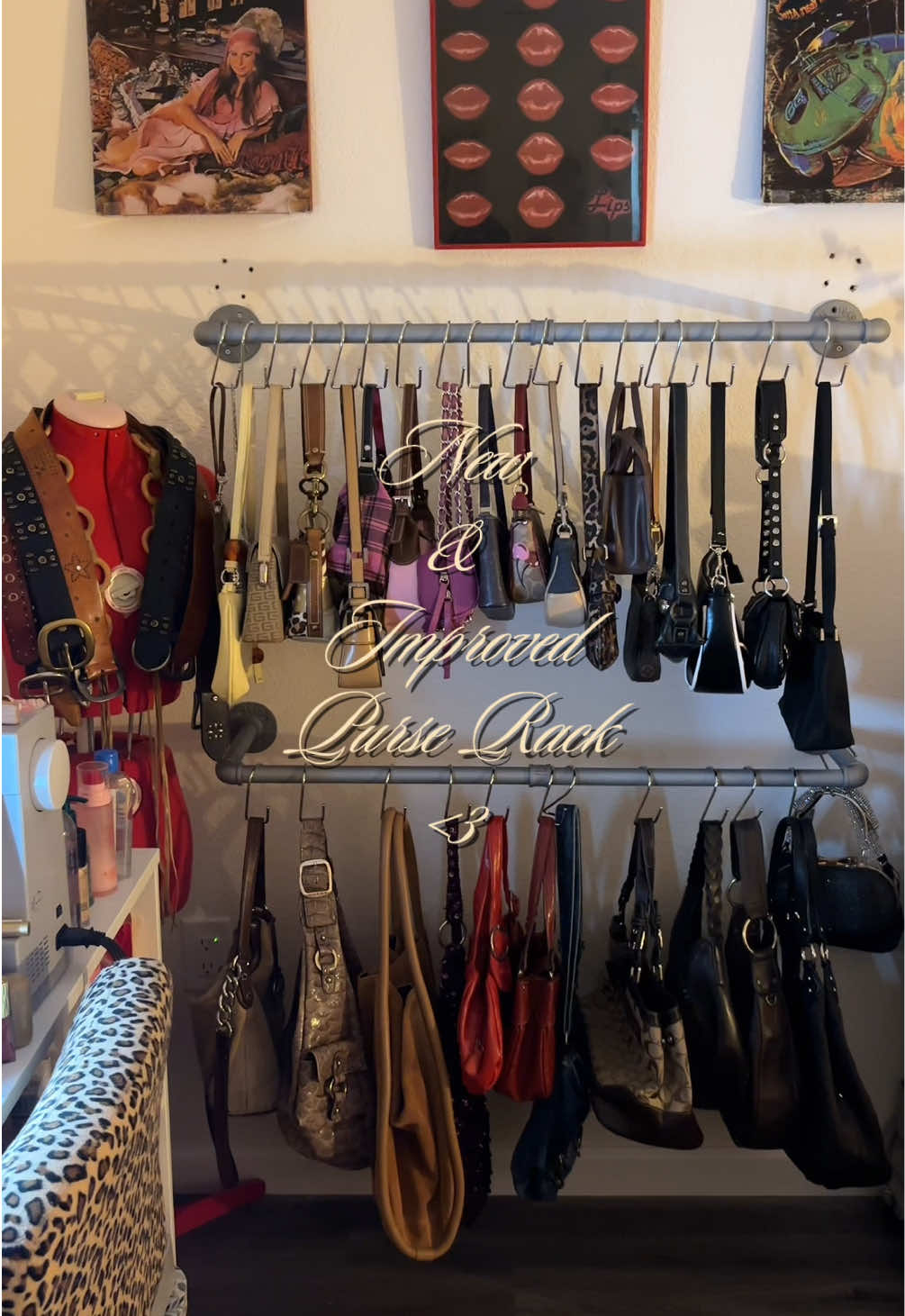 organizing purses vid??? 🤭 finally got around to reorganizing all my purses and it looks soo cute!! And also realized I might have a problem… #pursecollection #roomdecor #vintagecoach #pursecollector #roommakeover 