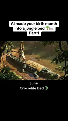 Part 1 - 🌴✨ AI turned every birth month into a jungle bed 🛏️🐒🦁 Each animal’s body is shaped like a cozy mattress — realistic, surreal, and a little magical. Which jungle bed is yours? 👇 #oddlysatisfying #sleep #birthmonth #animal #jungle 