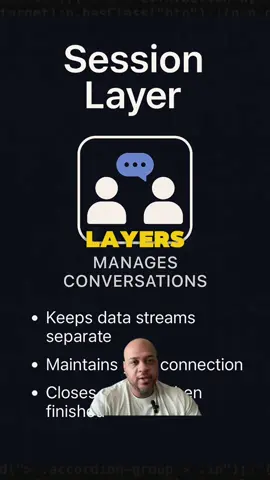 What is layer 5 session in coding #computersciencestudent #learningwebdevelopment #learningcodeforbeginners #learningbackenddev #learningprogramming 