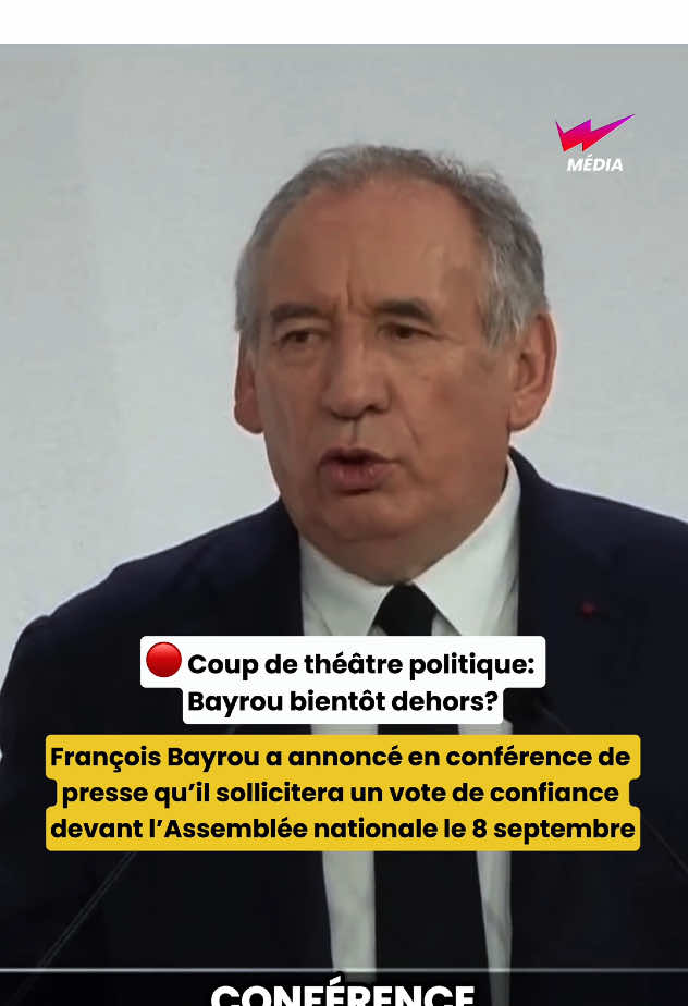Bayrou demande un vote de confiance. Un nouveau coup dur pour la majorité Macron ? À suivre de près… #Bayrou #Macron #Politique #France #Actu