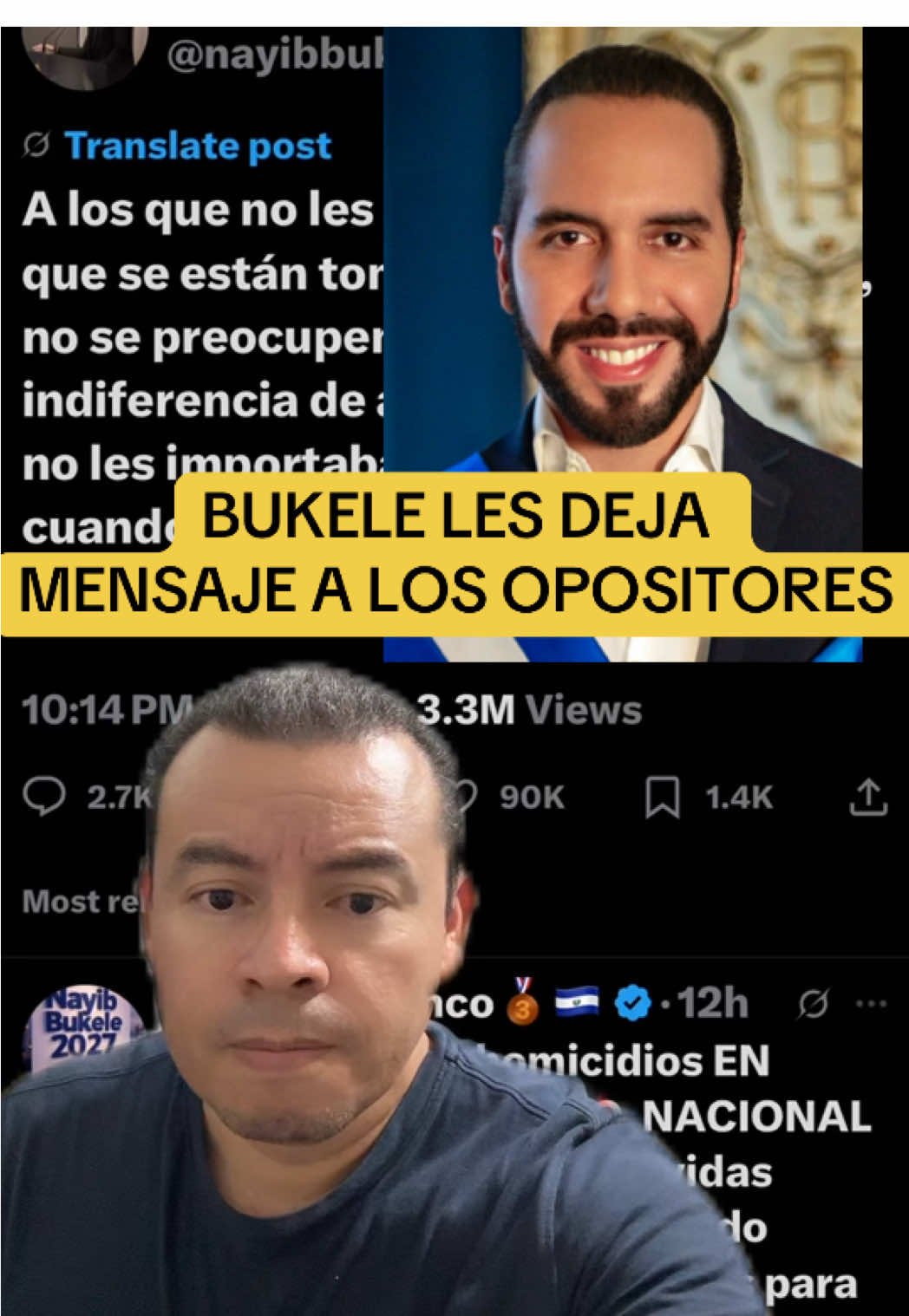 PRESIDENTE BUKELE LE MANDA CONTUNDENTE MENSAJE A LA OPOSICION 