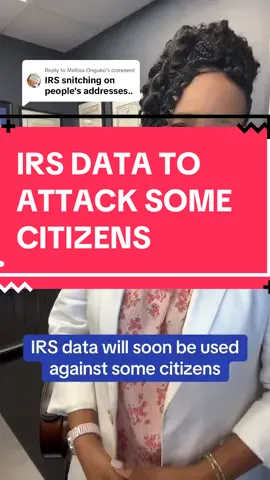 Replying to @Mellisa Onguko IRS data will soon be used to attack some naturalized citizens  #IRS #immigration #immigrationlawyer #immigrationlawyermcbean #mcbeanlaw 