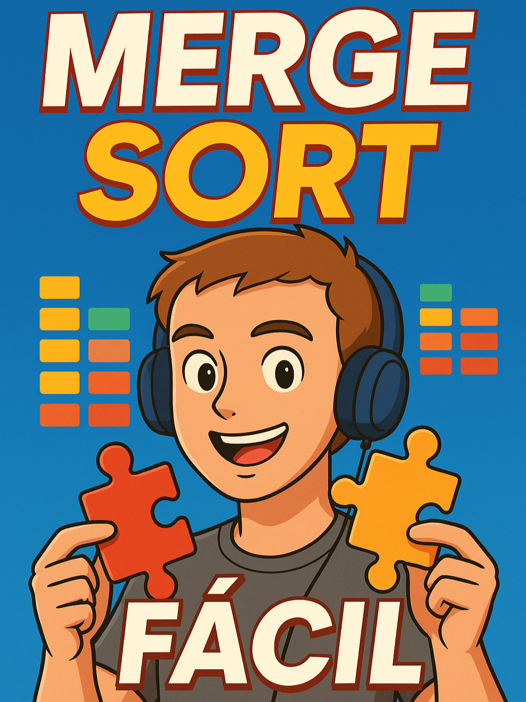 Merge Sort Descomplicado: O(n log n) estável, divisão e conquista e implementação em Python Neste vídeo, destrinchamos o Merge Sort de forma prática: entenda a técnica de divisão e conquista, por que sua complexidade é sempre O(n log n) e como o algoritmo garante estabilidade na ordenação. Mostramos passo a passo a mesclagem de dois arrays ordenados, com exemplos, e comparamos com o Quick Sort, destacando quando um pode degradar para O(n²) e por que o Merge Sort é mais previsível para sistemas críticos. Você verá a implementação em Python da função merge e da versão recursiva merge_sort, além da abordagem iterativa bottom-up que evita stack overflow, e discutimos vantagens e desvantagens, uso em ordenação externa com grandes volumes de dados e otimizações como cutoff para Insertion Sort, reutilização de buffer e pular merges quando já está ordenado. Também mostramos como adaptar para ordem decrescente. No final, deixe nos comentários qual algoritmo você quer ver a seguir: Quick Sort, Heap Sort ou Radix Sort. #mergesort #algoritmos #ordenacao #divisaoeconquista #python #estruturadedados #computerscience #programacao #backend #techtok #learnprogramming #coding #dev #brainrot #sorting