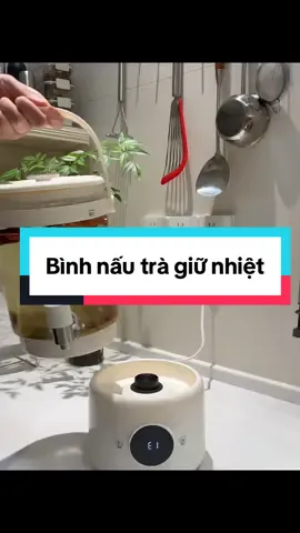 Bình nấu trà giữ nhiệt có vòi #giadungthongminh #giadungtienich #fyp #binhnautragiunhietcovoi 