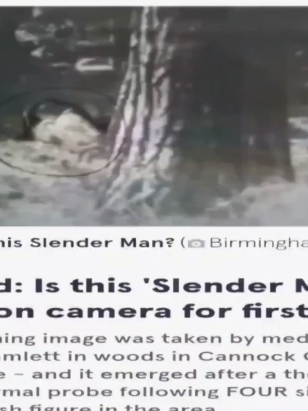 Cannock chase forest, the main creppy things in our life. This forest is known by Creppy creatures. According to some legends, Slenderman, werewolf black-eyed children, pigman . etc things like this...A lot of things happened here. And it still happens. I also explained in the video in 2023. #slenderman #slendermancreepypasta #creepypasta #slendermanreal #creepyedit 