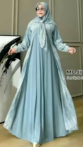 ILYA Fs - MOJIE 4 Baju Gamis Set hijab motif etnis Ceruty #fypシ゚ #viralvideo #fashioncewek #bajumotif 