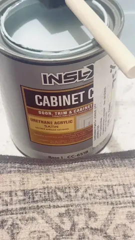 Painting the lower part of laundry room cabinet. I’m so tired 😩 #cabinet #houseonthecreek #benjaminmoore #cabinetpainting #remodel 