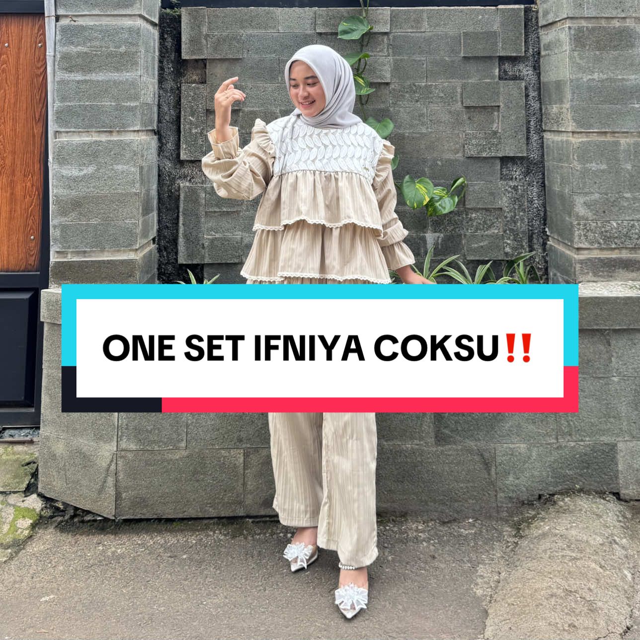 One Set Ifniya Coksu By @Vanos store yukk yg mau check out di keranjang yaa!😍 #ootdhijab #fyp #trend #outfithangout #style #promoguncang88 