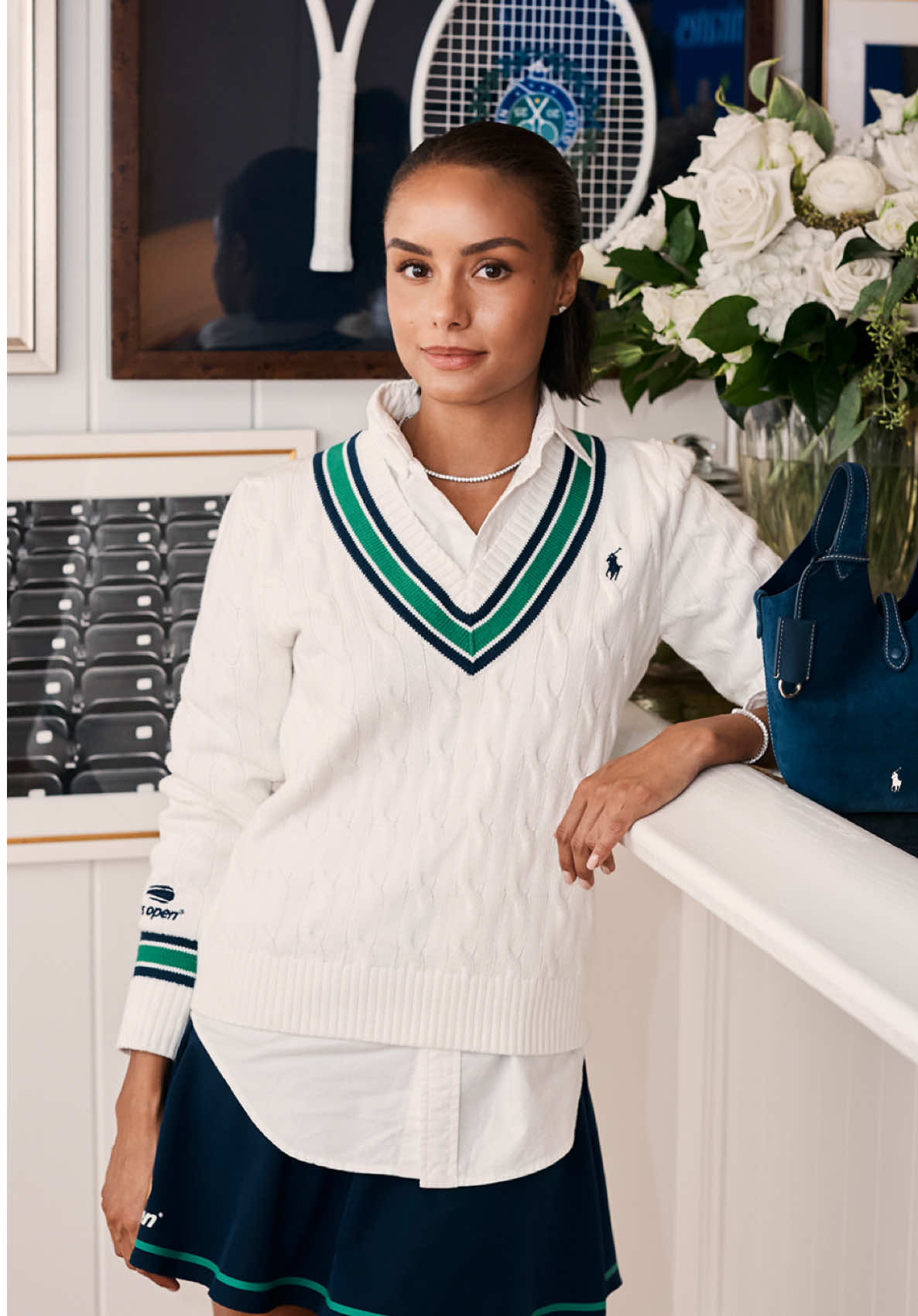 The first night of the #USOpen, with #DelaneyRowe, #JakeMusser, #KateBartlett, #BradleyMiller and more in sport-inspired styles.   @US Open 
